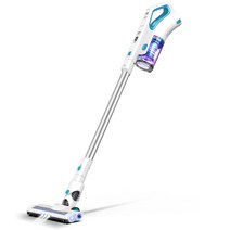 진공 청소기 무선 23000PA 초경량 1.17KG 40분 장시간 가동 조용한 진공 청소기 원터치 쓰레기 버려 무선 청소기 LED 라이트 부착 모터 헤드 탑재 사이클론 청소기 4WAY 다중 여과 기계 스틱 클리너 화이트 BVILY
