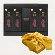 풍작 쇠고기 프리미엄 육포 선물세트 + 쇼핑박스 + 황금보자기, 1개, 480g
