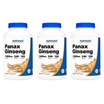 뉴트리코스트 파낙스 진셍 1000mg 글루텐 프리 캡슐, 240개입, 3개