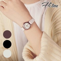 힛템 WA001_LSVTR 작은원형 악어 가죽디자인 쿼츠시계