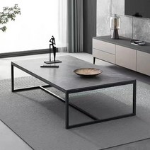 거실테이블 100cm/120cm/140cm 대리석 무늬 티테이블럭, 140X80CM, 블랙