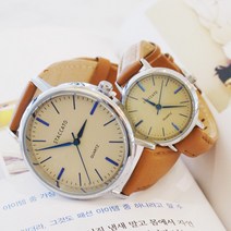 모건 남녀공용 커플 손목 가죽시계 3color