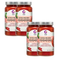 청정원 토마토와 레드페퍼 아라비아따 스파게티소스, 600g, 4개