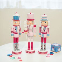 크리스마스 북유럽 풍 핑크 호두까기인형 38Cm 3종 장식 인테리어 소품, C