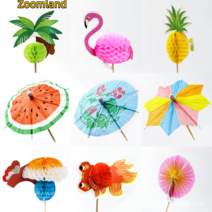 칵테일 오너먼트 꼬챙이 이쑤시개 플라워꼬치 작은 우산 꼬치, 코코넛 나무 우산
