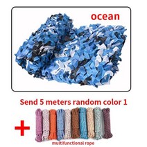 루프 탑 텐트 더블 레이어 보강 훈련 네트 커버 자동차 천막 멀티 사이즈, Marine camouflage+1.5x2m