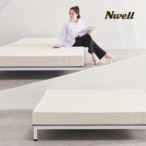 [특가쿠폰] 느웰 허리에 좋은 천연라텍스 하드(단단한) 토퍼 매트리스+속커버+겉커버 포함 (슈퍼싱글/퀸/킹)