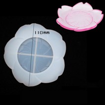 정원화분 콘크리트 심장 모양 실리콘 금형 DIY 수제 에폭시 보석 보관 트레이 석고 꽃 냄비 홈 장식, 10 Flower