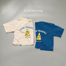 지블레싱 피자티 여름 아동 레이어드 반팔티 남여공용