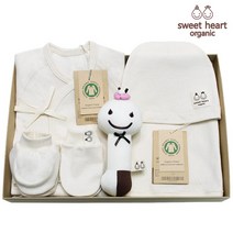 스윗하트오가닉 출산선물 오가닉 내츄럴꽃잎 신생아 선물세트