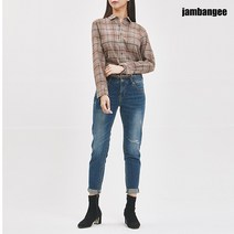 잠뱅이 공용 플란넬 체크셔츠2 브라운 AJ3WWH42-BR
