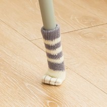 모노플랫 니트의자발캡 16P 의자발커버, 그레이캣 x 4set