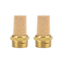 황동 공압 배기 머플러 2개 2.5cm1인치 NPT 육각 소결 소음기 필터 에어 라인 피팅