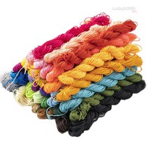 와요또 1mm 1.5mm 폴리 매듭 팔찌 끈 매28컬러 수공예 끈팔찌, 1.5mm(13m), 9.진초록
