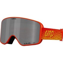 지로 방법 스노우 고글, White Wordmark, VIVID ONYX