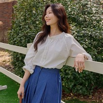 렁디 레이스 줄지 블라우스
