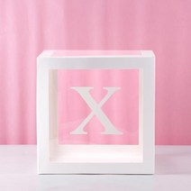 브라이덜샤워 파티 용품 편지 상자 조합 베이비 샤워 생일 결혼식 사용자 정의 이름 풍선 웨딩 장식 소년 소녀 성별 공개, [01] 25CM Box, [24] X