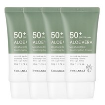 과일나라 알로에 모이스처 선크림 50ml x 4개 SPF50+ PA++++ 논나노 무기자차