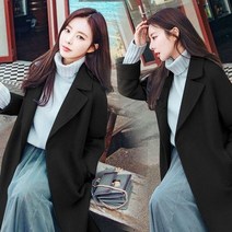 양털코트 좋은품질 모직 양털 코트여성 미들롱타입 2021가을겨울 대 옷여성 외부