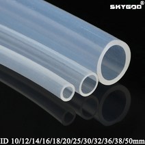 1M 식품 학년 실리콘 고무 호스 투명 유연한 튜브 직경 10mm 11mm 12mm 14mm 16mm 18mm 20mm 30mm 50mm, [01] Clear, [01] 1 Meters, [01] ID 50mm x 60mm OD