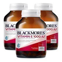 뉴질랜드 블랙모어스 Blackmores Vitamin E 비타민E 1000 IU 100캡슐, 3팩