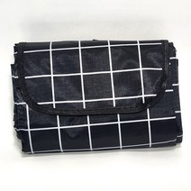 감성 돗자리 체크 소풍 야외 피크닉 매트, 올블랙