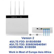 유심라우터 국내포켓와이파이 ylmoho 4g volte wifi 라우터 무선 음성 통화 라우터 모바일 핫스팟 광대역 전화 모뎀 sim 슬롯 rj11 4 lan 포트, 버전 2