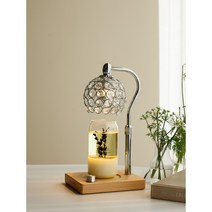 신상품 퓨어&아로마 비주우드 캔들워머/심신안정 숙면에 도움이 되는 향 리얼 라벤더 캔들, 비주 우드(실버)+리얼 라벤더570g