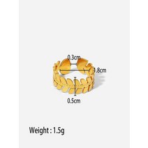 빈티지반지 ins style 18k gold stainless steel open ring for women 천연석 오일 드립링 클래식 골동품 핸드 쥬얼리