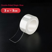 JOYBOS 곰팡이 방지 나노 접착식 주방 싱크대 스티커 강력한 테이프 투명 방수 홈 벽 갭 KR1, [01] Double Sided Tape, [01] 3M
