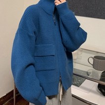 디아더컬러 여성 루즈핏 니트 집업