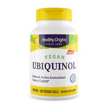 비건 유비퀴놀 100 mg 60 베지 소프트젤 Healthy Origins, 60정, 1개
