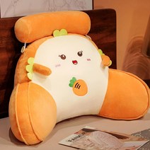 임산부 침대 빅 등받이 삼각 쿠션 임신 중 허리 보호대 베개 침대 머리 소프트백 빅 등받이 의자 허리 등받이 탈부착 세탁 가능, 식빵 당근+속싸개 분리 가능, 미디엄 쿠션 + 헤드레스트 60*35*20센티