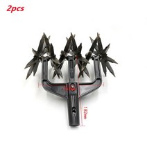 미니관리기잔디 노조기 회전식 경운기 도구 3 개 토양 터핑 2-in-1 정원 유물, 02 2pcs