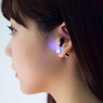 라이트 댄스 파티 LED 귀걸이 지르콘 스터드 귀 블링
