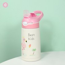 아기바운서 400ml 겨울 스테인레스 스틸 duckbill 빨대 보온병 머그 컵 아이, -씨