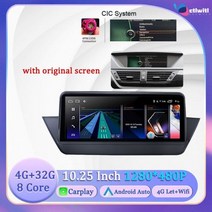 BMW X1 E84 - CIC 카플레이 헤드 유닛 자동차 라디오 비디오 플레이어 스테레오 내비게이션 멀티미디어 10.25 안드로이드 12, 4G 32G CIC