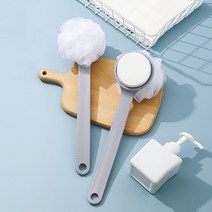 롱 핸들 스파 샤워 목욕 바디 마사지 스펀지 샤워볼, 단면
