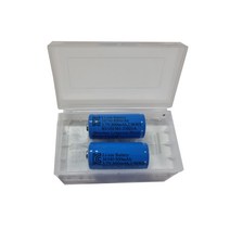 도미노스토리 16340 배터리 800mah 2개세트 3.7V 2.96WH 충전지 2구케이스포함, 16340배터리800MAH2개