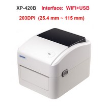 택배송장프린터 송장출력기 운송장 QR코드 바코드 라벨 기계 20mm-108mm, 03.와이파이 및 USB, EU 플러그
