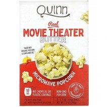 퀸 팝콘 전자렌지용 팝콘 영화관에서먹는맛 2봉 104g Quinn Popcorn Microwave Real Movie Theater Butter