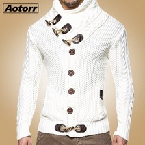 골프 가디건 남성 니트 겨울 울 재킷 두꺼운 카디건 플러스 벨벳 코트 브랜드 의류 봄