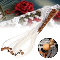 아프간바늘 12pcs diy 대나무 크로 셰 뜨개질 스티치 후크 긴 튀니지 크로 셰 뜨개질 후크 뜨개질 바늘 나무 구슬 세트와 공예 도구를 짜다 22, 없음