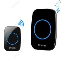 Smabat 스마트 무선 초인종 도어벨 출입문 문종 36종 멜로디 300M 송수신 거리 방수 화이트 블랙