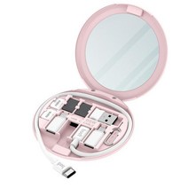 고속 충전기 무선 BUDI-다기능 스마트 어댑터 카드 저장 데이터 케이블 USB 박스 유니버설 아이폰 샤, 05 pink