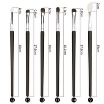 메이크업브러쉬 Shinedo-메이크업 브러쉬 세트 아이섀도우 매트 블랙 컬러 소프트 염소 헤어 뷰티 메이크업 키트 브로카스 마킬라쥬 2/3/8/7 피스, [03] 6 Pcs