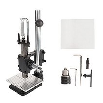 aiwfl 가죽 구멍 펀처 드릴 척이있는 핸드 펀칭기 diy 가죽 공예 프레스 펀칭 구멍 용 수동 프레스 펀처 펀치 도구 (pp 플레이트 + 스케일이있는 알루미늄 플레이트