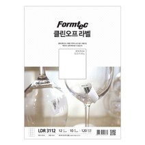wl1552 폼텍 클린오프라벨LDR-3112/10매/12칸 오피스용품/사무용품/사무실용품/사무비품/회사비품/문구류/문구용품/복사용지/프린터용지/전산용지, 단일 1장당 칸 수