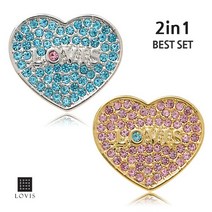 러비스 스와로브스키스톤 하트 2in1 best 골프 볼마커, A타입 B타입