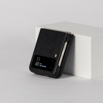 LUSTON 갤럭시 Z플립4 3 밀라노 토고 천연소가죽 핸드폰케이스